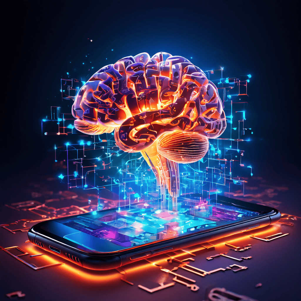 조각난 퍼즐 조각으로 분리된 인간의 뇌와 각 조각 속 무한히 스크롤되는 빛나는 스마트폰 화면이 디지털 시대의 집중력 분산과 정보 과부하를 상징적으로 표현한 이미지입니다.